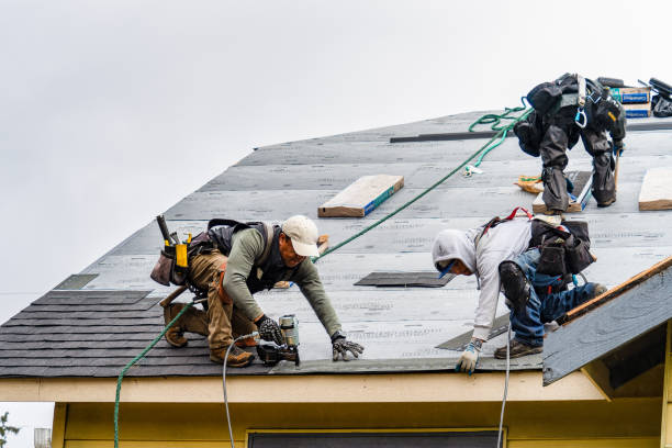 Professional Gutter Installation technician working in Westville, SC